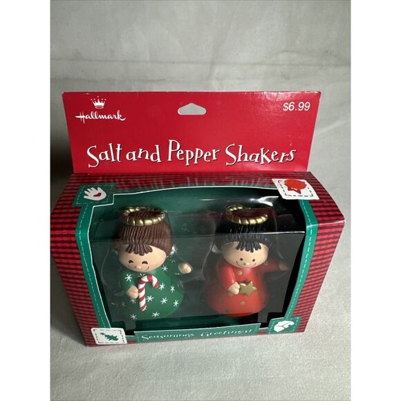 NEW Hallmark Seasonings Greetings Angel Salt and Pepper Shaker Set Christmas - Picture 1 of 2